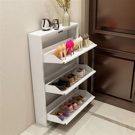 wall mounted slim shoe cabinet